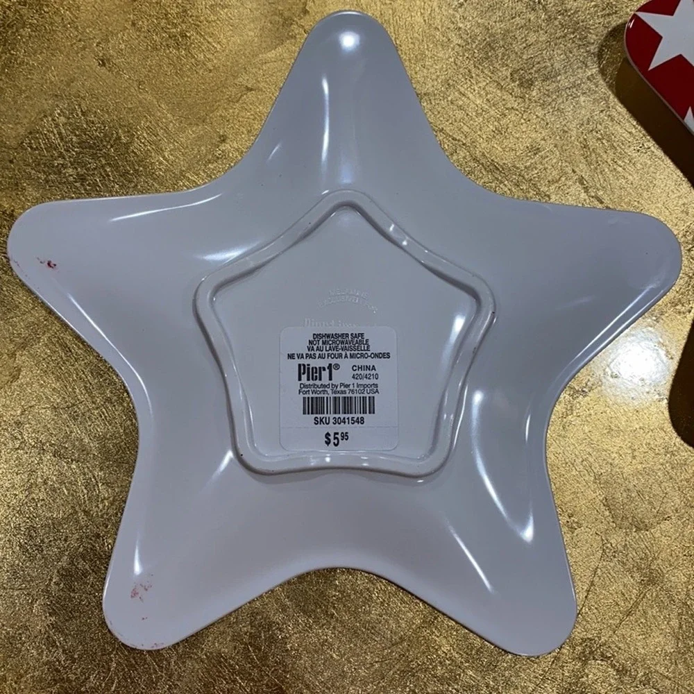 Pier 1 Set of 3 Americana Star-Shaped Small Plates